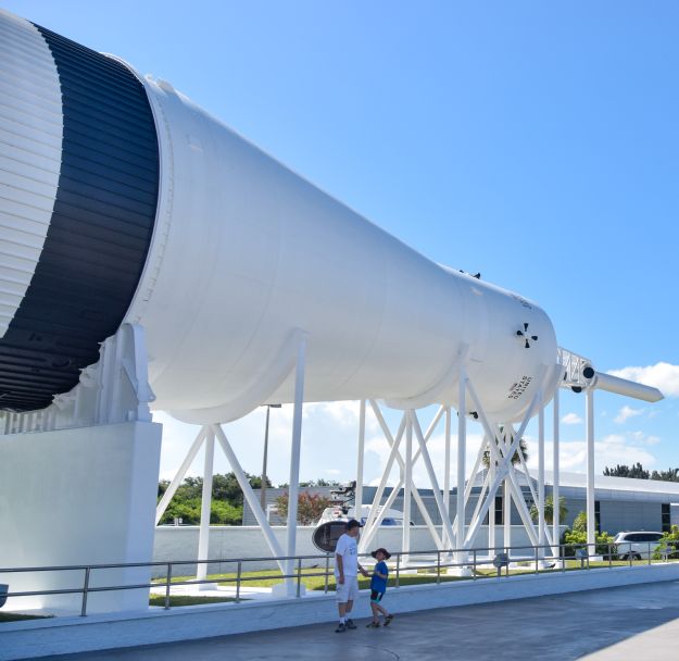 Although it was dwarfed by colossal size of the Saturn V, the Saturn 1-B is an imposing thing nonetheless, and the realization that it could hurl every bit of the considerable bulk of hardware looming above Kai and Kenny to a velocity of five miles per second, gives ample testimony to the tremendous power that it held.